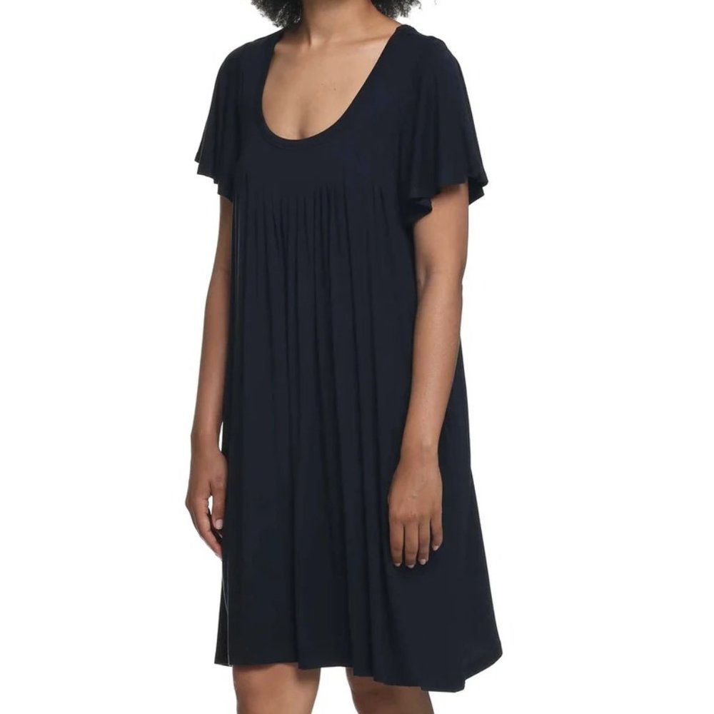 Papinelle Soft Modal Flutter Nightgown in Black